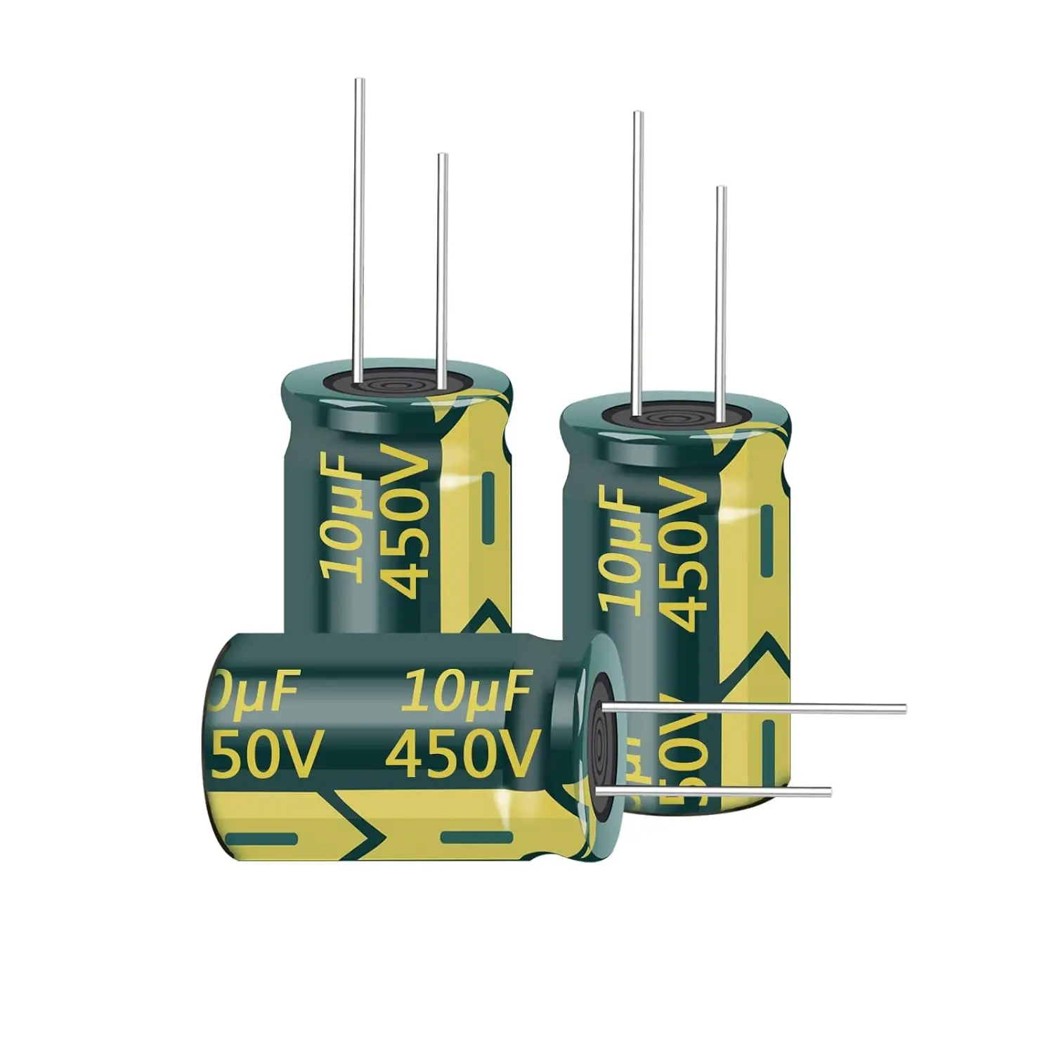 10/20pcs 450V 10UF Capacitor 10X17MM(0.39x0.67in) High Frequency Aluminum Electrolytic Capacitors for TV, LCD Monitor, Game