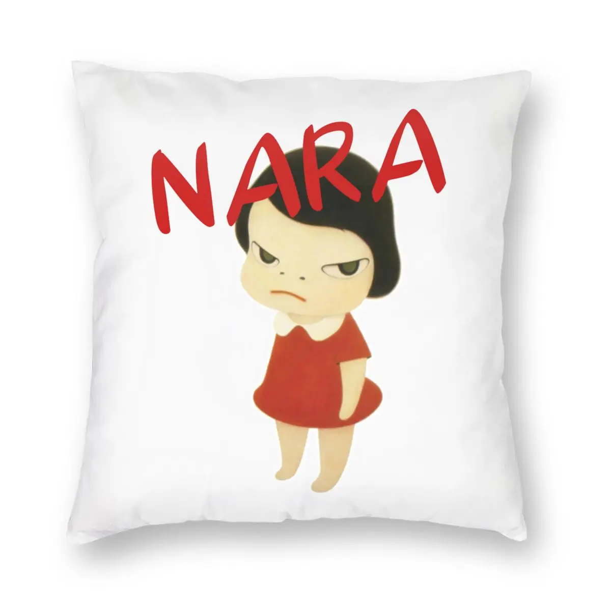 Yoshimoto Nara Lacma Art Pillowcase Soft Polyester Cushion Cover Gift Oh My God I Miss You Throw Pillow Case Cover Home 45X45cm