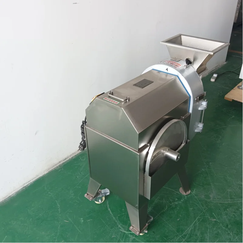 産業用自動野菜カッター ニンジン切断機 キュウリさいの目切り機