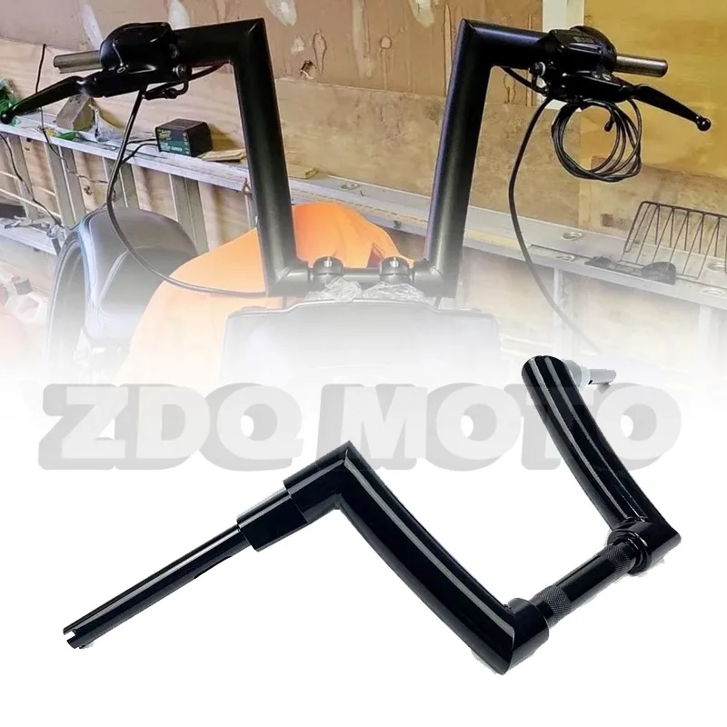 ZDQ Premium Luxury Custom Motorcycle 2 inch to 1-1/4 inch custom handlebars Rise for Harley Fat boy 2007-2023 Breakout 2008-2023