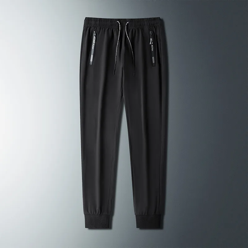 

Summer Ice Silk Ultra-thin Breathable Straight Tube Casual Sports Loose High Elastic Leggings Summer Ice Silk Pants Men