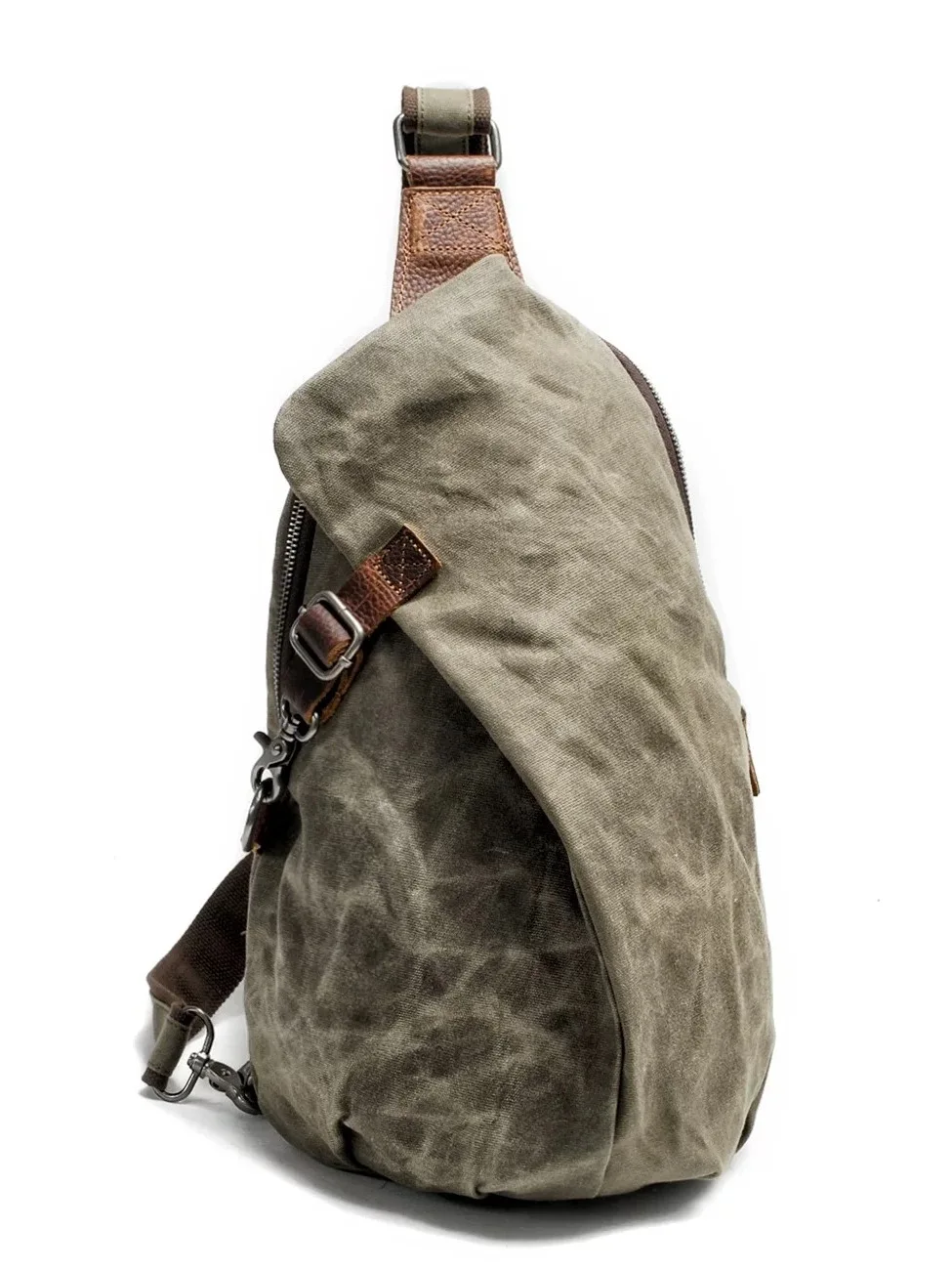 

Kapital Vintage Waterproof Wax Dye Cloth Backpack Casual Canvas Single Shoulder Dumpling Style Hiking Bag Men's Bag