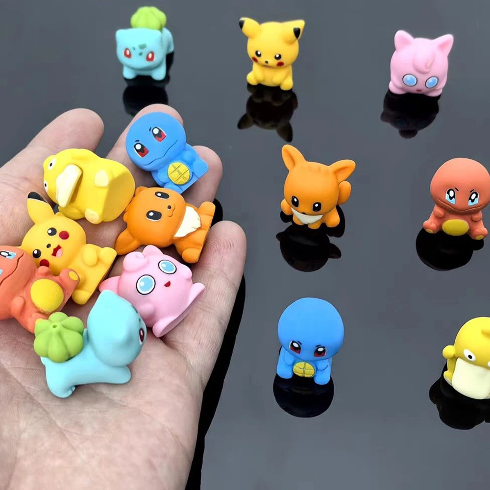 7-teiliges Set Pocket Monsters Anime-Figuren, niedliche Modelle, Kawaii-Statuen, Schreibtischdekoration, Ornament, Sammlerstück, Geburtstagsgeschenk – Detail 6