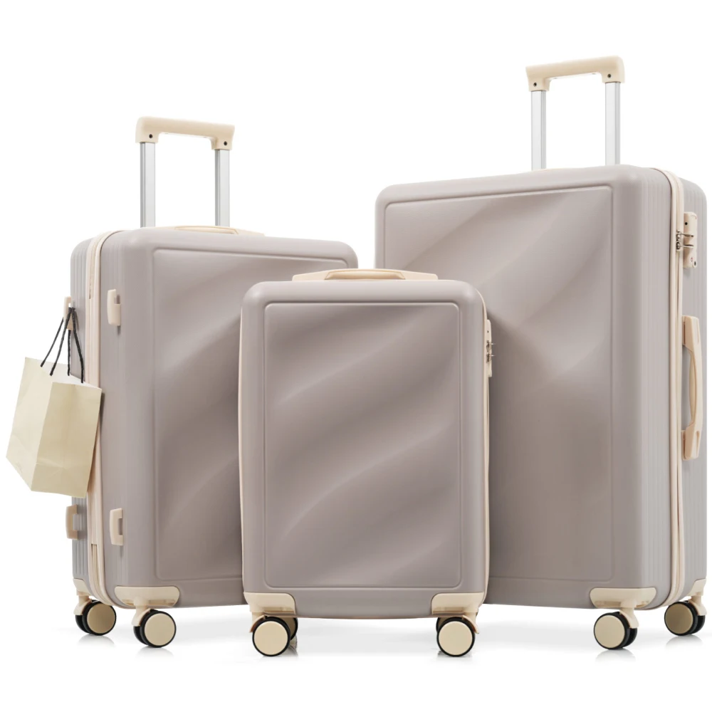 Luggage Set 3 Piece, Lightweight Durable ABS Suitcases with Spinner Wheels and TSA Lock, Carry-on & Checked Travel Luggage (20"/24"/28")