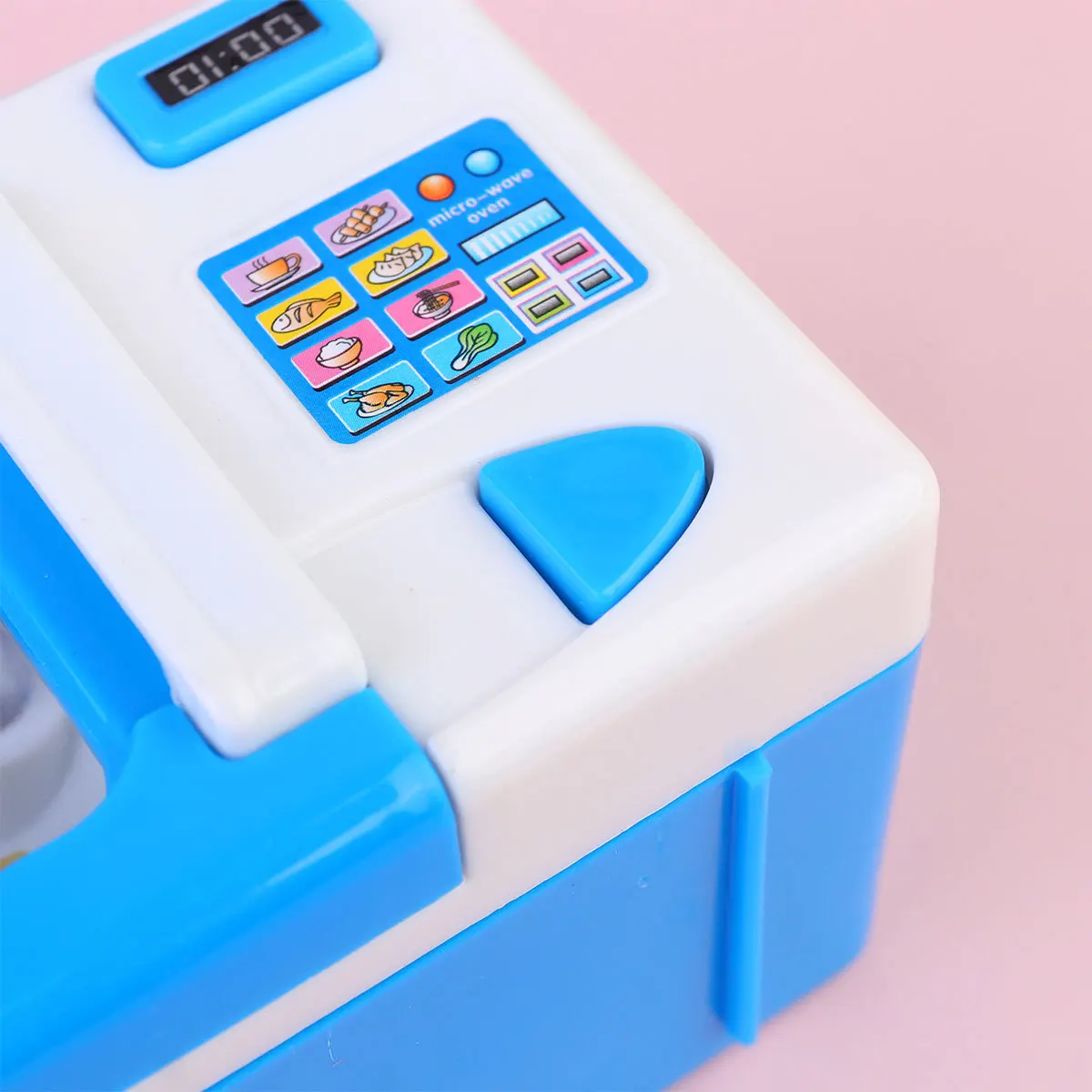 

Children Pretend Play Toy Kids Educational Playset Toy Simulative Home Appliances Plaything (Blue Microwave Without )