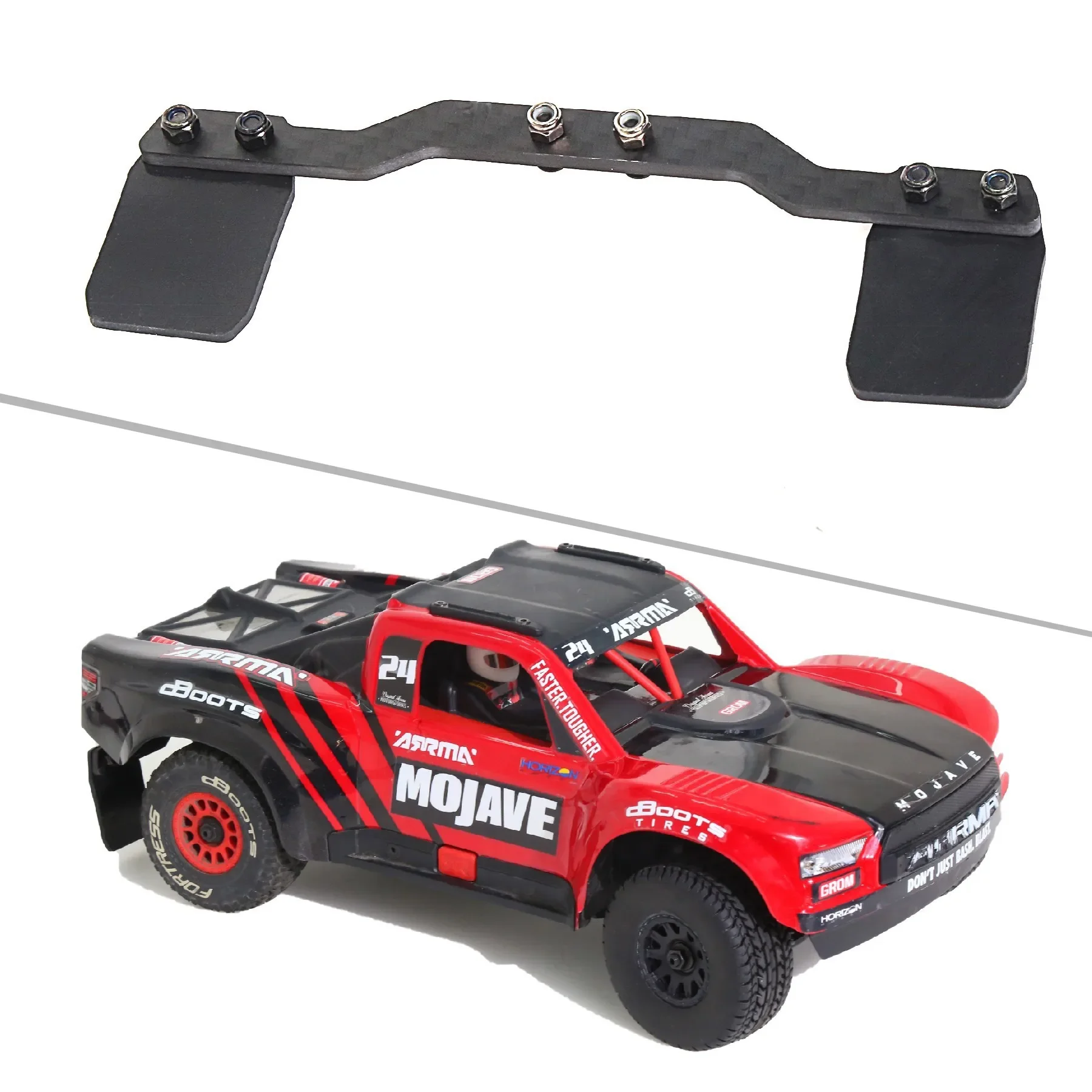 Aluminum Alloy Mud Guard for Arrma Grom, Front Rear Dust Fender Anti-Splash Dirt Protection Smooth Driving Upgrade Parts