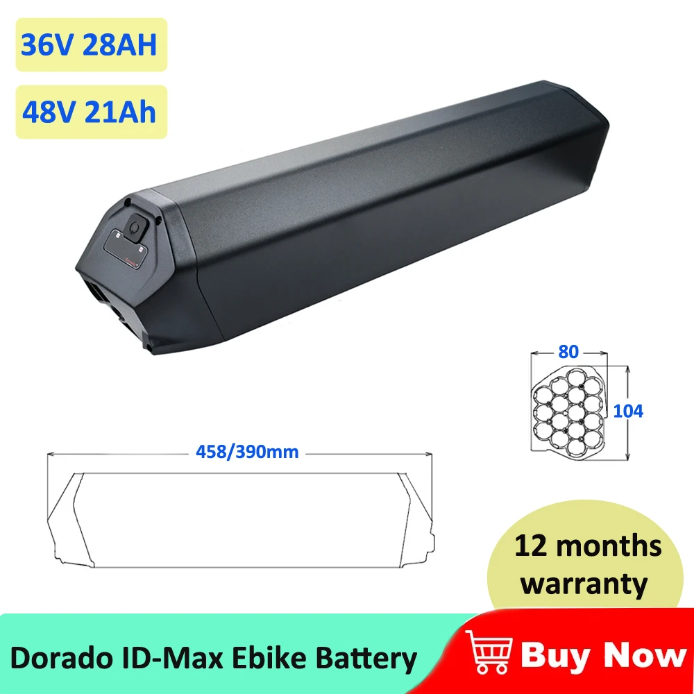 

Reention Dorado Plus Max 36v 48V 13Ah 17.5Ah 20Ah 21Ah Intube Battery Pack for NCM X-Class Ebike with Charger