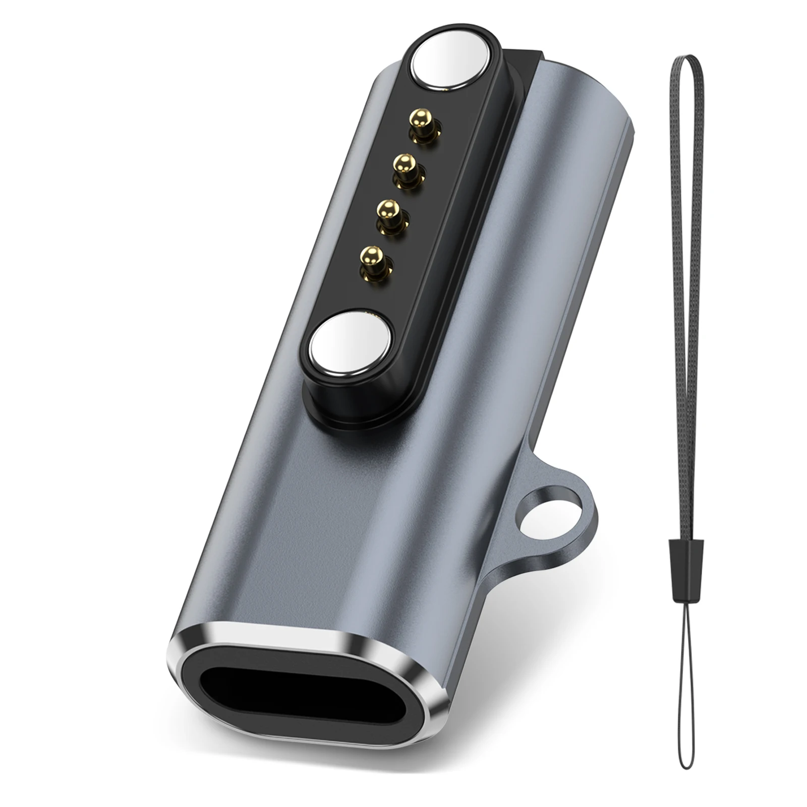 Type C to Watch Charger Magnetic Charging Adapter Connector For 7.62mm 4Pin Smart Watch/Bone Conduction Headphone