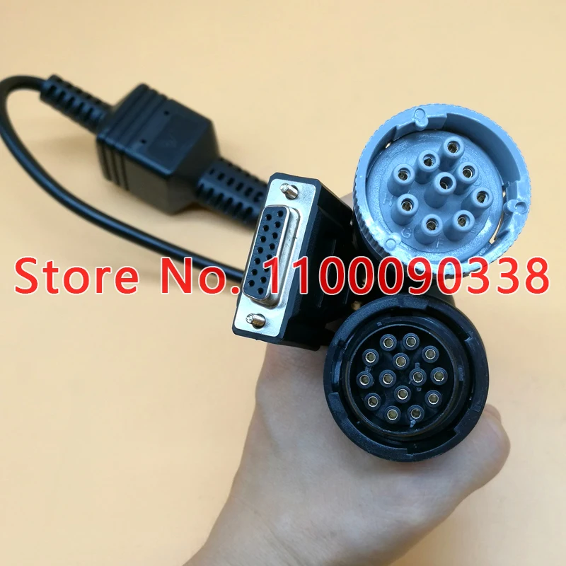 Caterpillar excavator accessory 14pin +9pin Ethernet connection cable for CAT ET4 diagnostic tool 457-6114 4576114