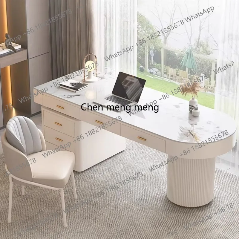 

Luxury Aesthetic Office Desk Executive Storage Wooden Organizer Computer Desk Standing Conference Mesa Escrivaninha Furniture