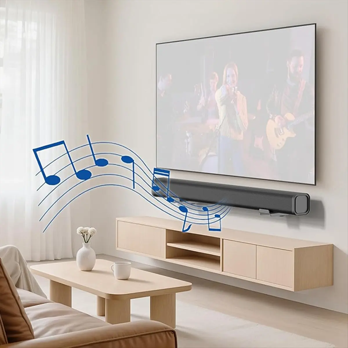 Soundbar Wall Mount Bracket for , , , , Soundbar Mount with Depth Adjustable Sound