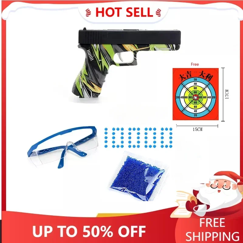 

2024 New Gel Ball Gun Toy Manual Paintball Water Gun Pistol Weapon Adult Boy CS Shooting Christmas Children Gift Toy