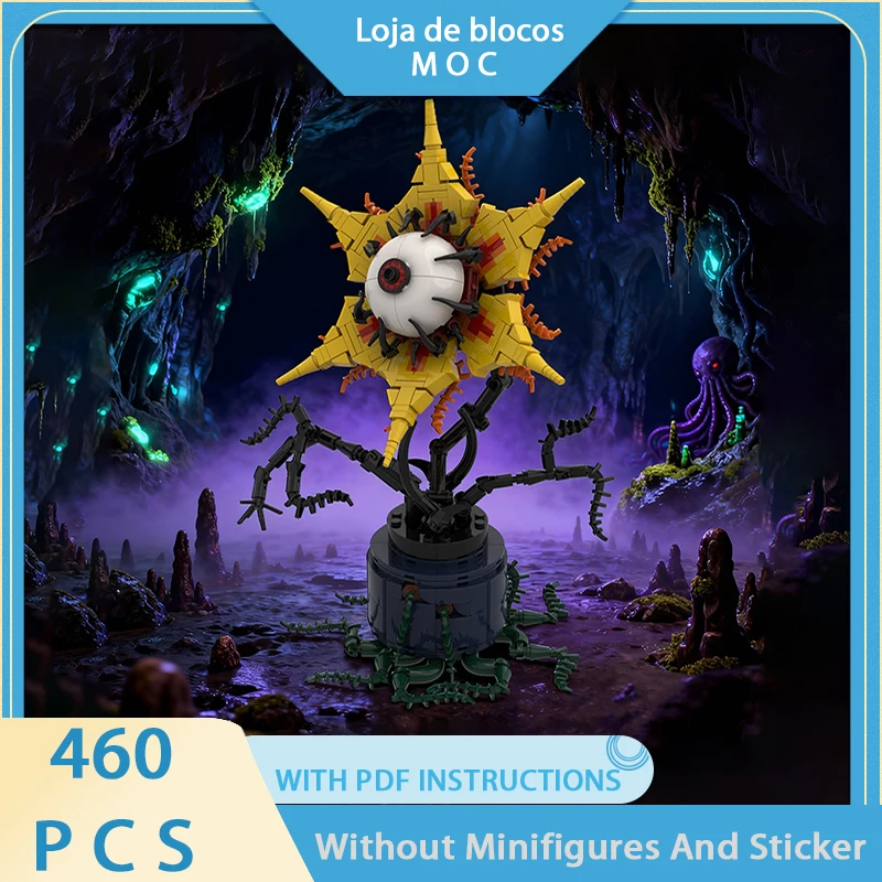 

Exquisite new MOC building block model Gothic yellow evil eye technology modular children's toy gift DIY assembly set