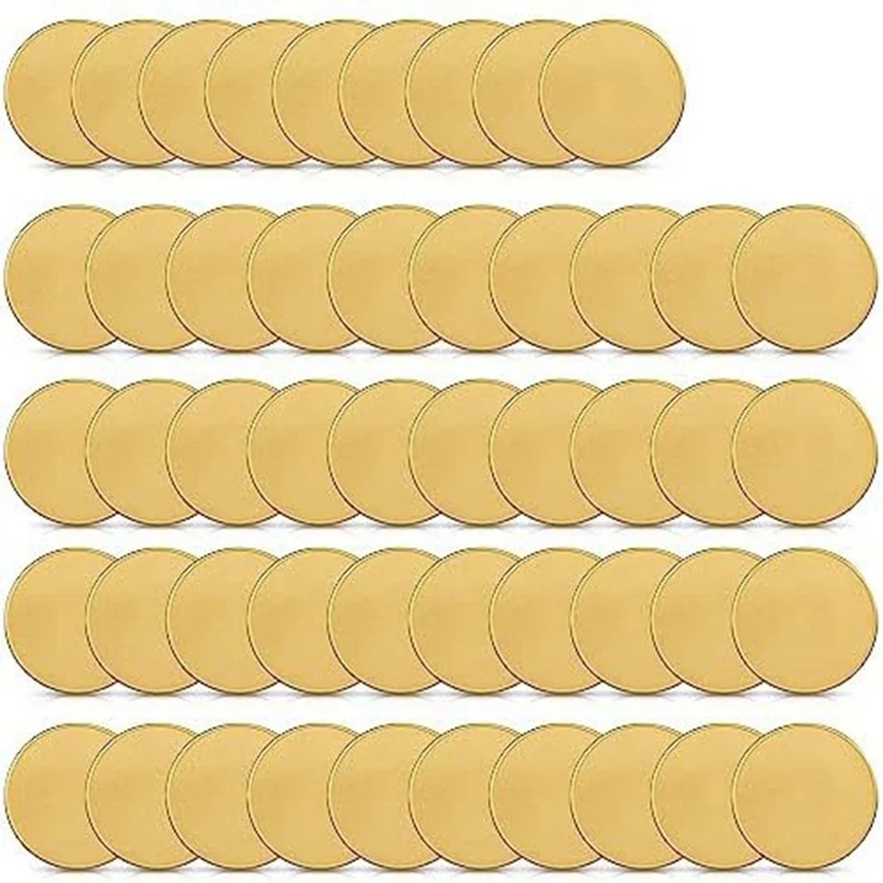 50Piece Blank Challenge Coin, 40Mm Diameter Engraving Blanks Coins With Acrylic Protection Box