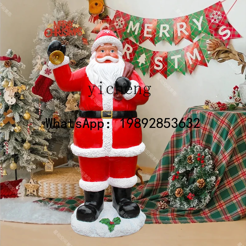 Santa Claus large ornament red high-end decoration Christmas tree props theme scene arrangement