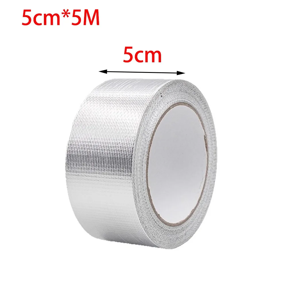 5/10 Meter Klimaanlagen-Rohrwickelband, sonnenbeständig, wärmeisolierend, Glasfaser-Aluminiumfolienband, wasserdicht