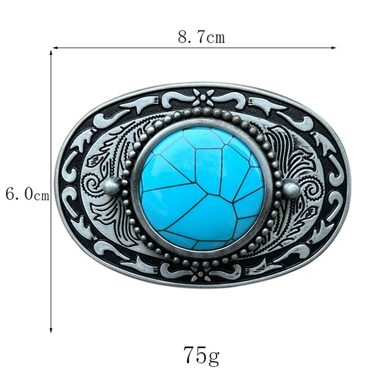 Hebilla de cinturón turquesa vintage con estilo