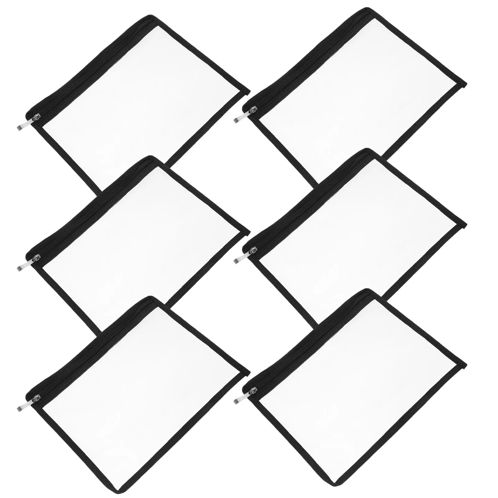 

Набор из 6 прозрачных пеналов из ПВХ, прозрачные сумки на молнии для документов, косметики, туалетных принадлежностей, закусок, многоразовый органайзер