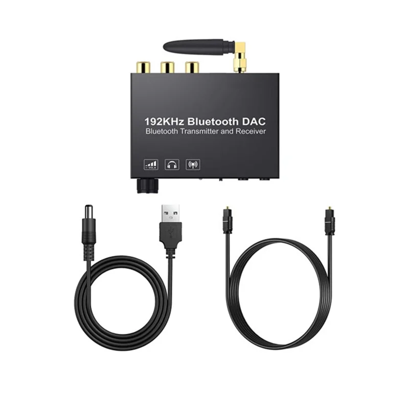Convertidor DAC Digital a SPDIF Audio analógico Bluetooth5.0 con salidas RCA de 3,5 Mm Control de volumen para amplificador de TV PS4