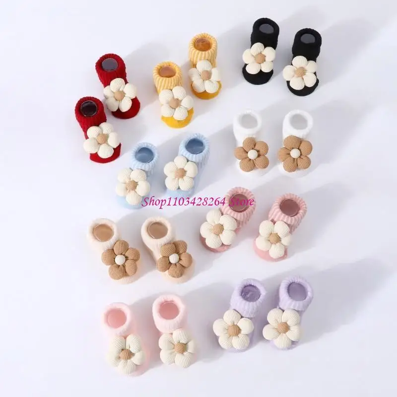 طقم قبعة وجوارب للأطفال من نسيج ناعم، قبعة وجوارب ملونة للرضع من عمر 0 إلى 12 شهرًا #2