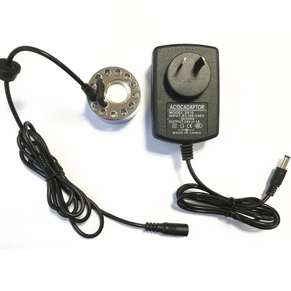 12-LED Color Changing Fog Maker Mist Maker Black for Water Fountain Pond Fish Rockery Indoor Outdoor Use