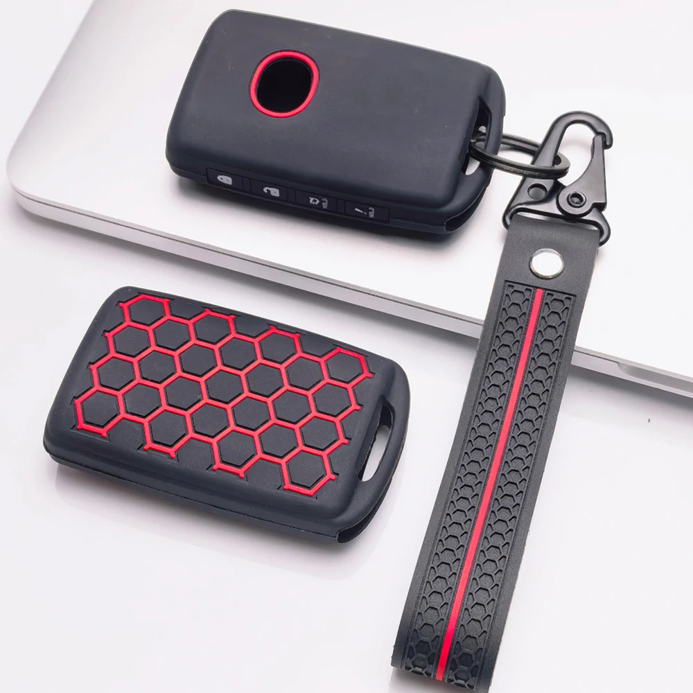 Soft Silicone Key Fob Case For Mazda 3 6 CX 30 CX 5 CX 9 CX 50 CX 70 CX 90 MX 5 Miata with carabiner lanyard Easy Install