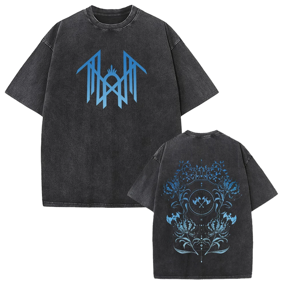 

Fashion Sleep Token Graphic Print T-shirt Men Women Clothing Vintage Washed Plus Size T Shirt Summer Cotton Short Sleeves Tees