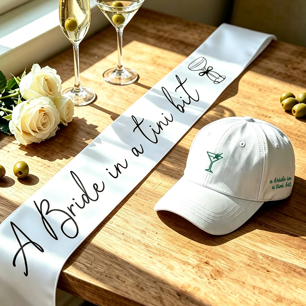 Набор для невесты: мини-шарф и шляпка в стиле Dirty Martini, аксессуары для девичника, подарок на девичник, подготовка к свадьбе
