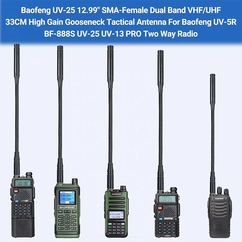 هوائي تكتيكي ثنائي النطاق SMA-أنثى لـ Quansheng UV K5 K5(8) K6 Baofeng UV-5R BF-888S UV 5RH 21 17 Pro K61 KENWOOD #3
