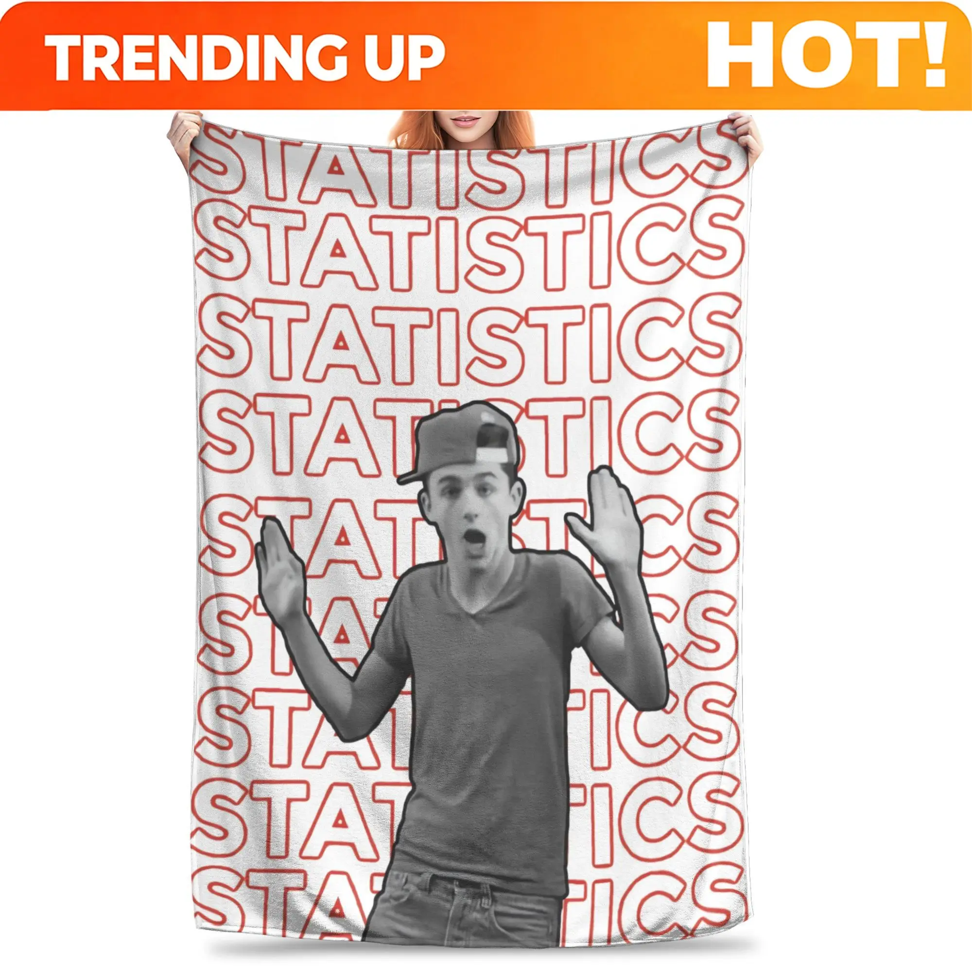 Customize Timothee Chalamet Statistics Minimalist Blanket for Afternoon Nap Office Breaks Casual Travel and Simple Home Lifestyl