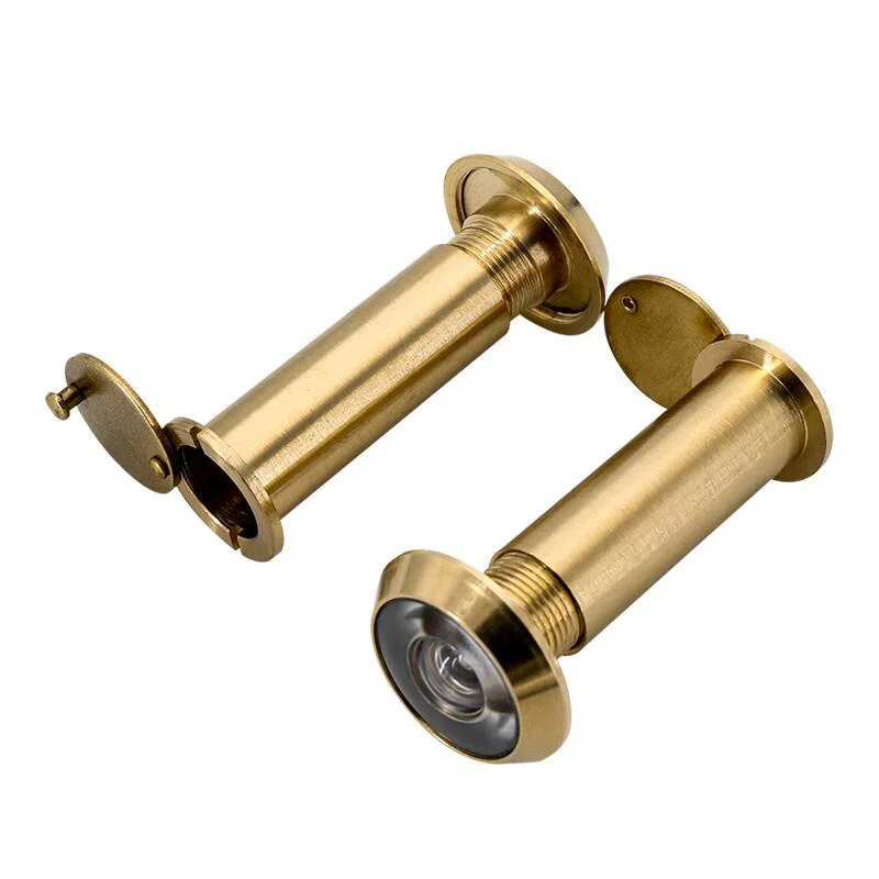 180°/200°/220°Brass Door Peephole Viewers for Home Security 14-24mm Diameter 35-80mm Thickness Gate Hardware