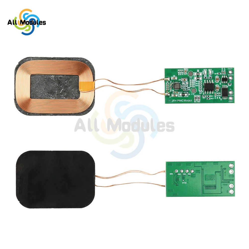 

5W Wireless Charging Receiver Module for 3.7V Battery Small Coil for Lamp/Headphone DIY Modification Scheme