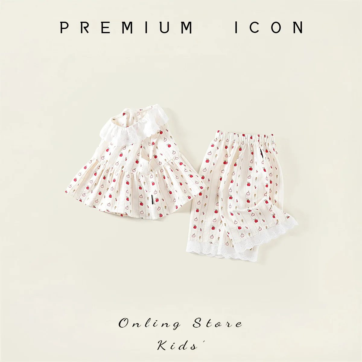 Girls' Sleeveless Set 2026 Summer New Collection: Children's Floral Sleeveless Top, Straight Leg Pants, Two Piece Set