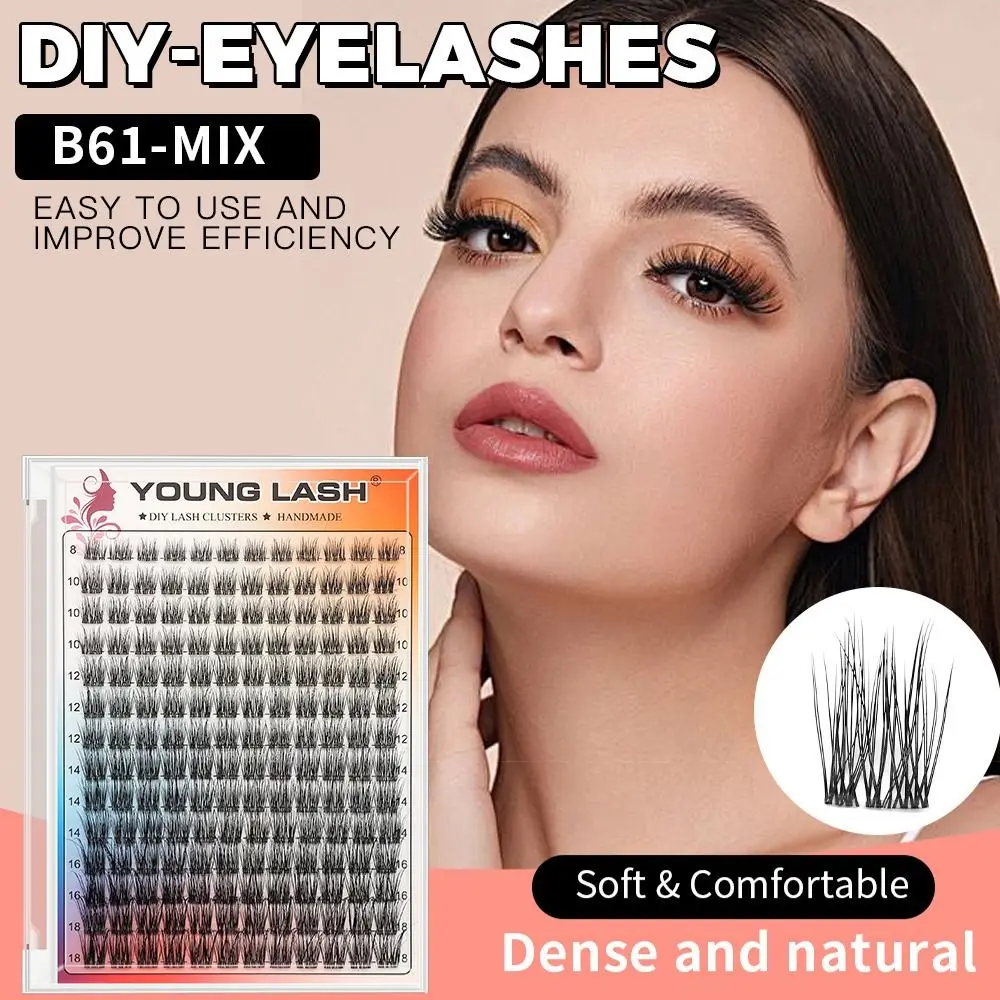 168 قطعة جديد 8-18 مللي متر مجموعات الرموش طويلة الطبيعية Wispy الرموش الفردية اليدوية رموش DIY في المنزل