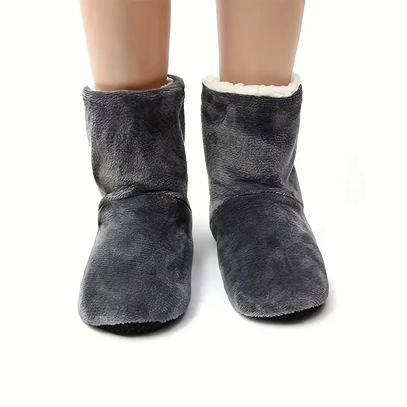 Indoor Floor Socks Plush Cloth Long Tube Socks Knee Pads Warm High Tube Shoes For Women And Man Slippers Winter