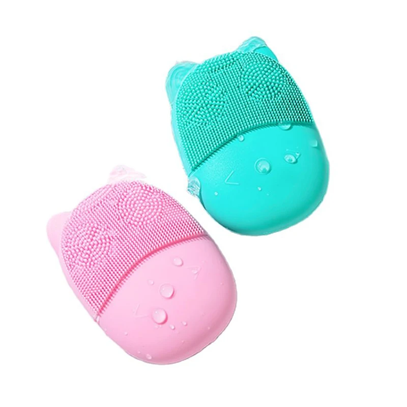 1Pc Silicone Electric Facial Cleanser USB Rechargeable Face Cleansing Devices Brush, Skin Deep Vibration Massage Facial Cleanser