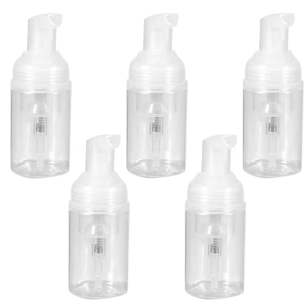 

5 Pcs Portable Refillable Bottles for Travel Gym Shower Small Size Containers Empty Plastic Bubble Maker Foam Dispenser