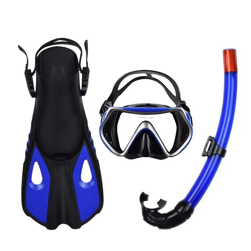 Esportes aquáticos ao ar livre conjunto de mergulho óculos de mergulho nadadeiras ajustáveis molhado subaquático snorkel máscara de mergulho conjunto