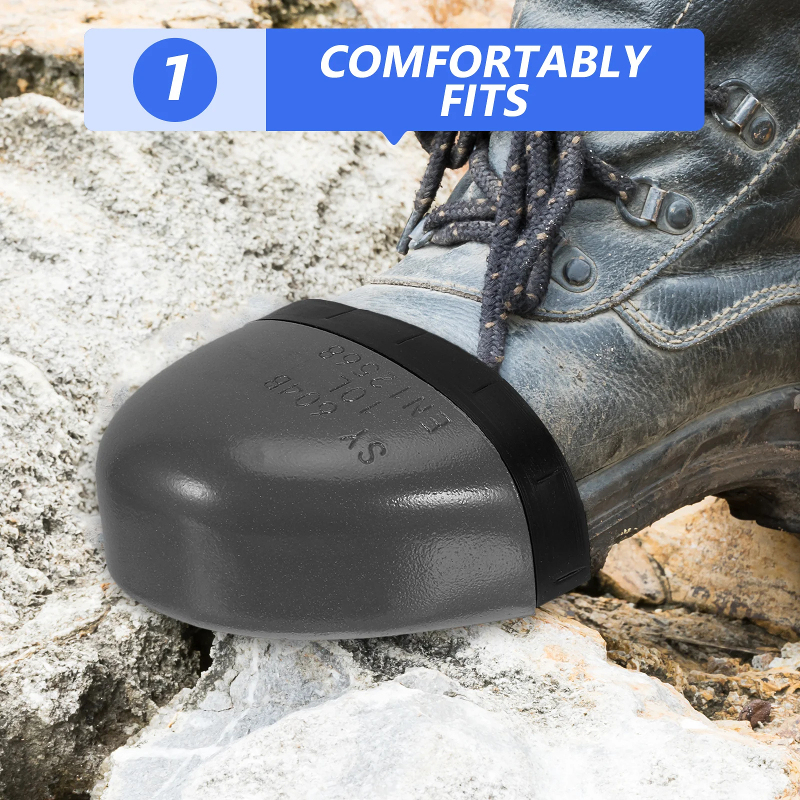 1Pair Steel Toe Protective Covers Durable Safety Shoe Toe Guard Work Shoe Head Protector Protective Sleeve Outdoor Accessory