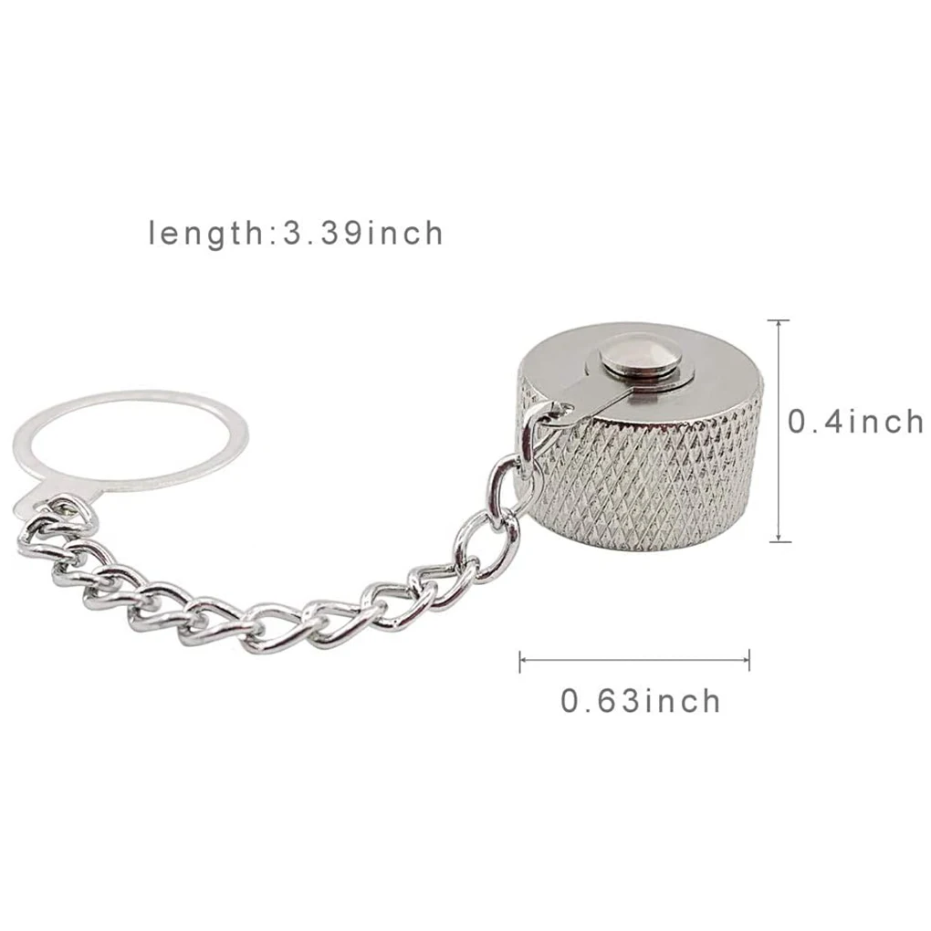 1 Stück N-Buchse UHF-Staubschutzkappe mit Kette für SO239-Stecker, Kupfer-Metall-RF-Adapter-Schutzabdeckung – Detail 3
