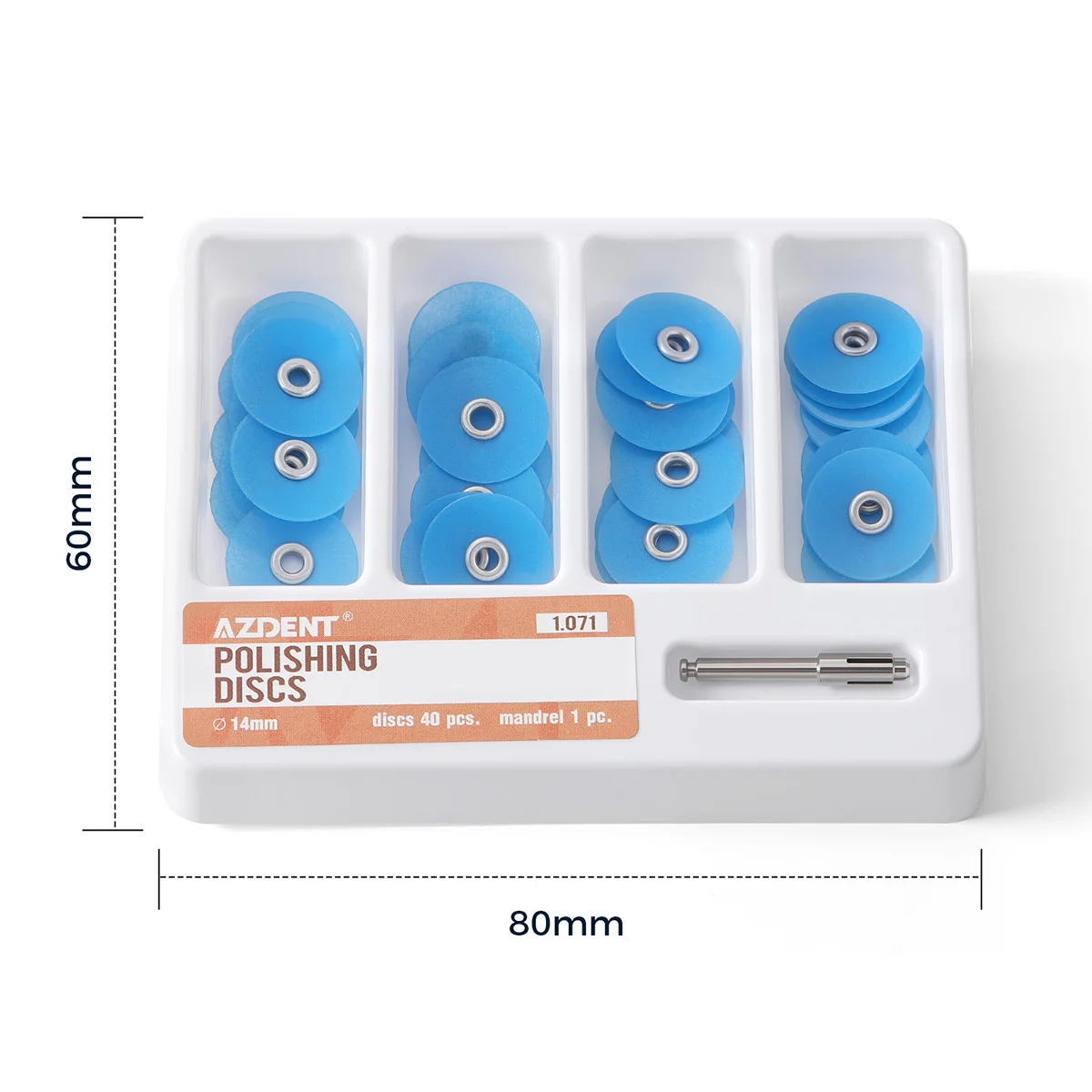 Azdent Dental Polishing Discs 40Pcs Discs +1Mandrel Teeth Polishing Kit For Finishing And Polishing Dental Material