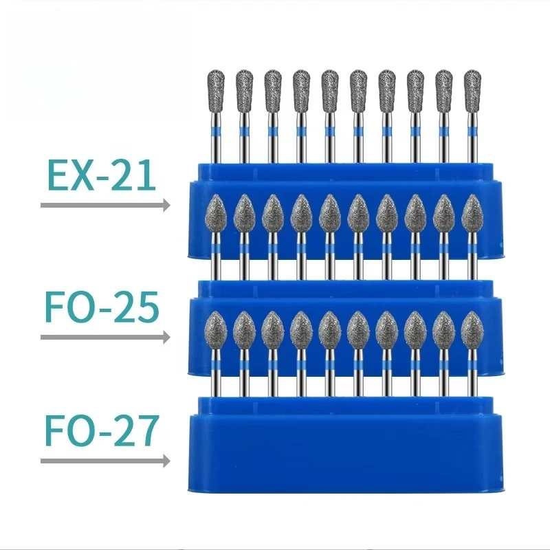 Dentist Bur Supplier Spare Parts Drill and Dental Accessories Polishing Metal Diamond Dental Bur