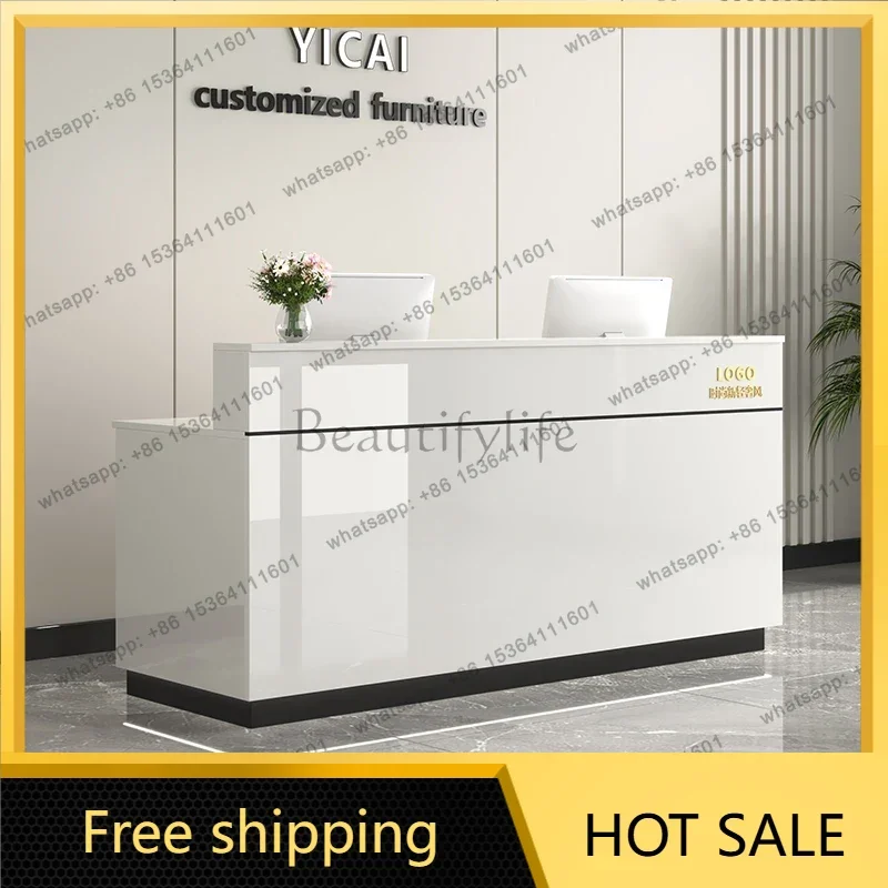 PG Elegant Fashion Reception Desk Designer Home Reception Counter Modern Multifunctional Rezeptionstheke Reception Furniture