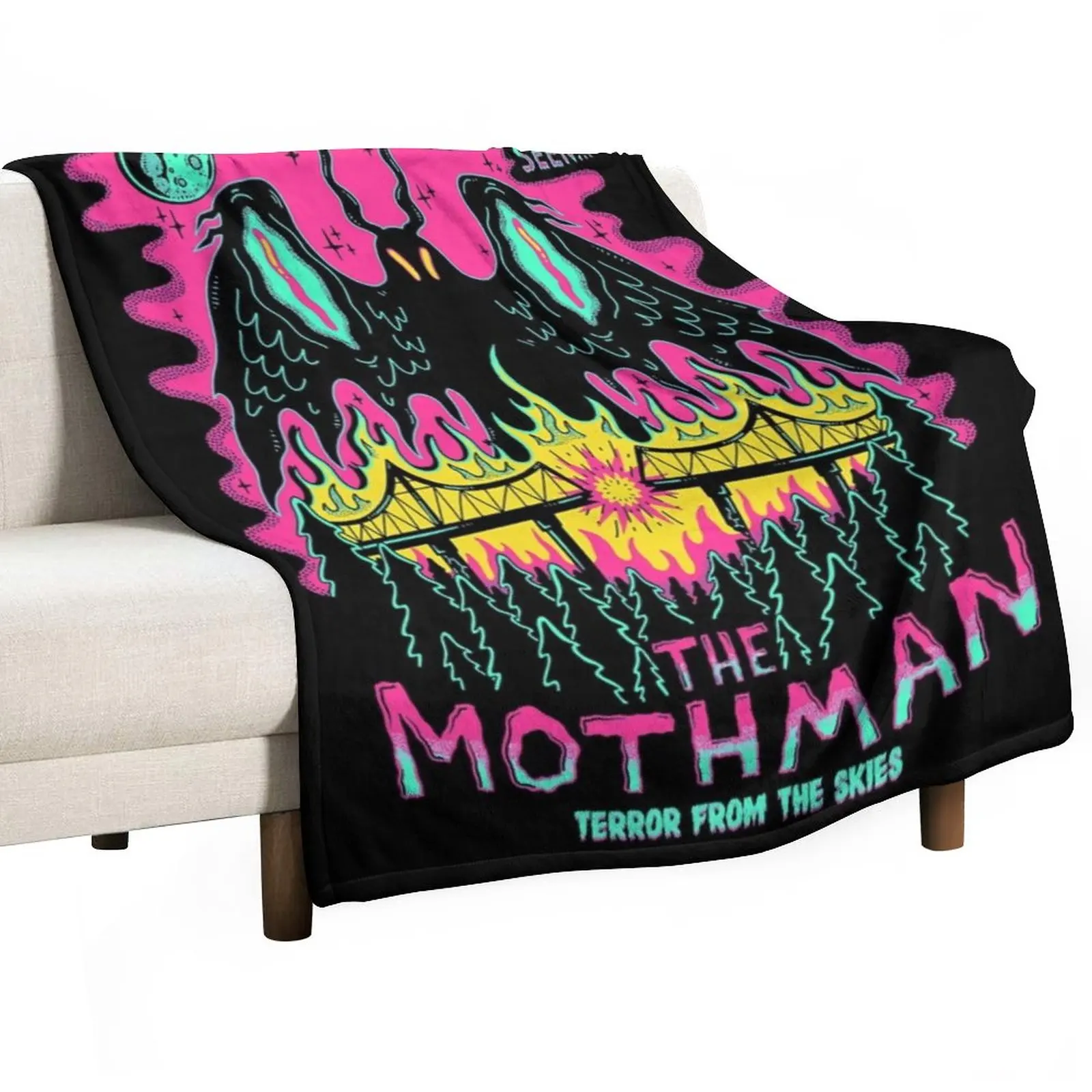 

Mothman Throw Blanket Luxury Blanket Soft Big Blanket Retro Blankets Kid'S Blanket