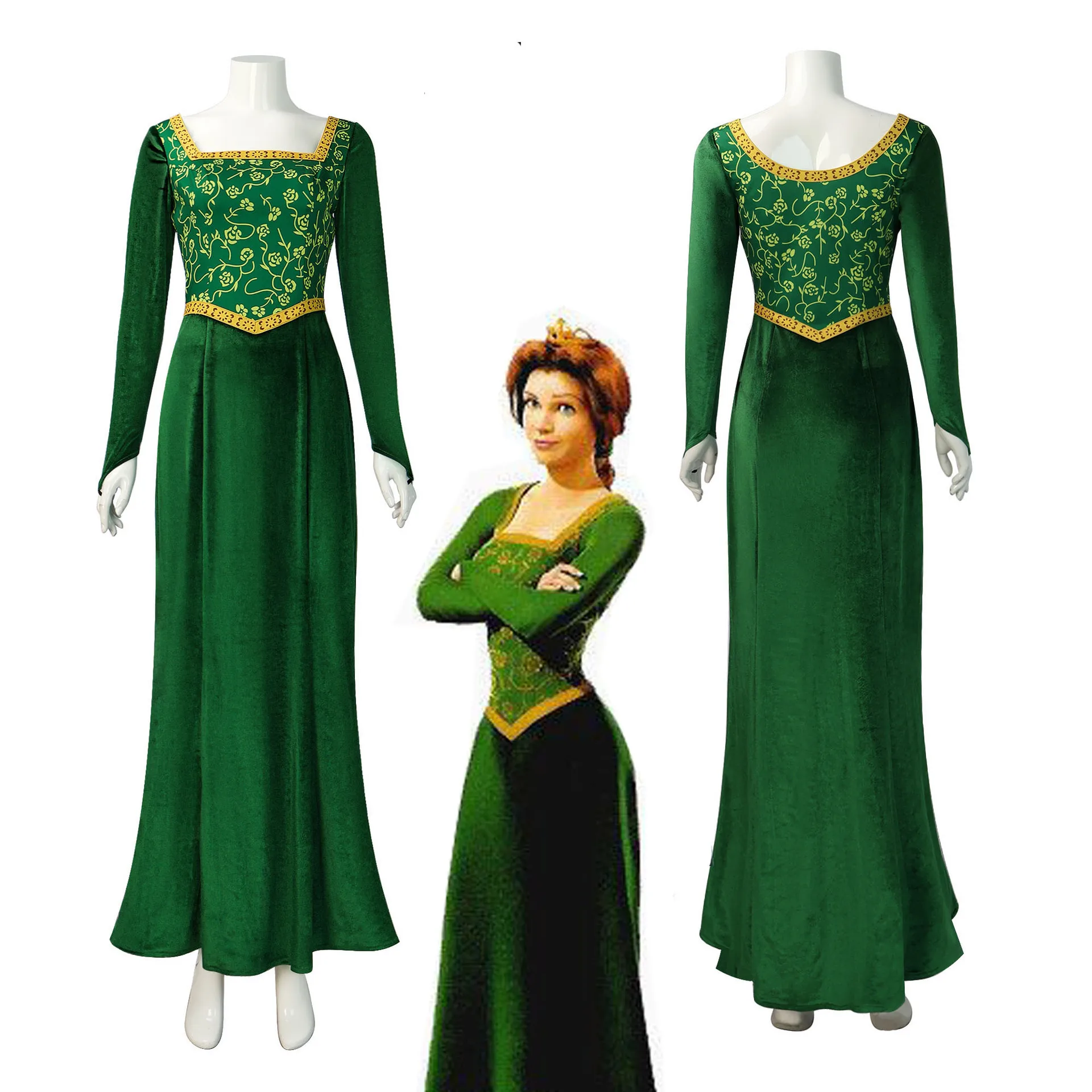 

Shrek Fiona Princess Costume Halloween Fiona Cosplay Costume