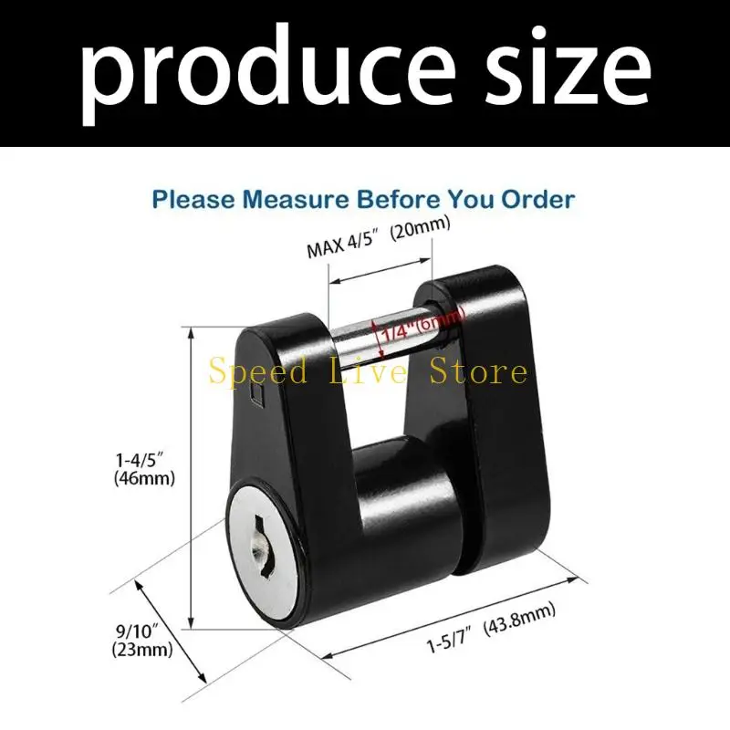 547C خليط معدني قوي 1/4 قفل مقطورة صغير آمن ضد خطة السطو