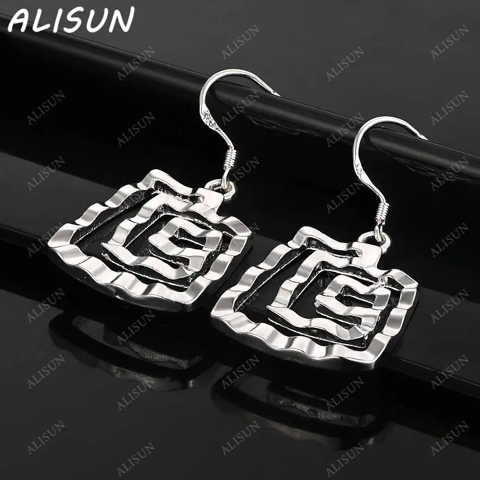 

ALISUN 925 Sterling Silver Geometric Earrings Drop Earrings For Women Creativity Gifts Street All-match Party And Daily Wear