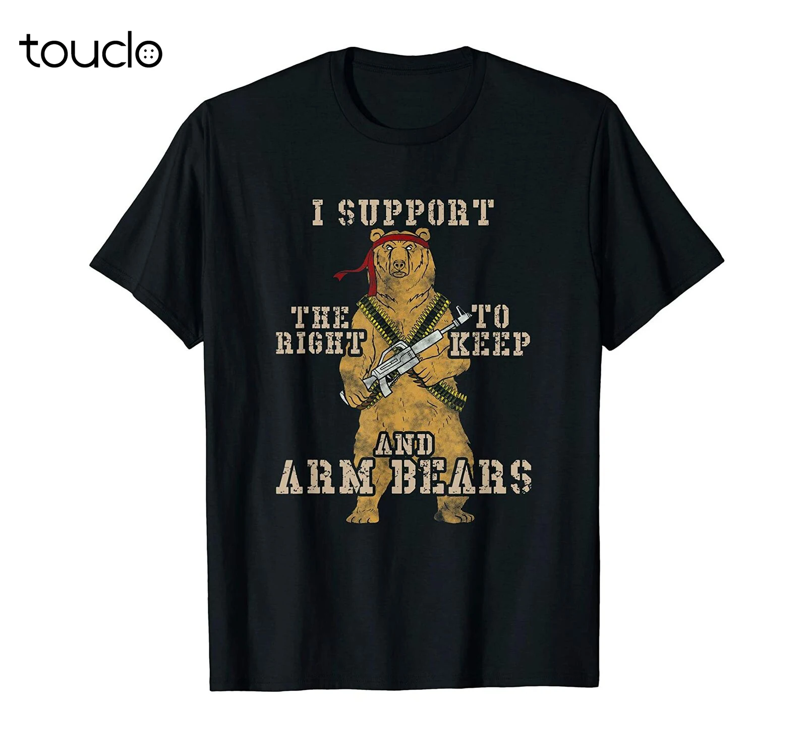 New Funny I Support The Right To Arm Bears Second Amendment Pun T-Shirt Birthday ... Unisex S-5Xl Xs-5Xl Custom Gift