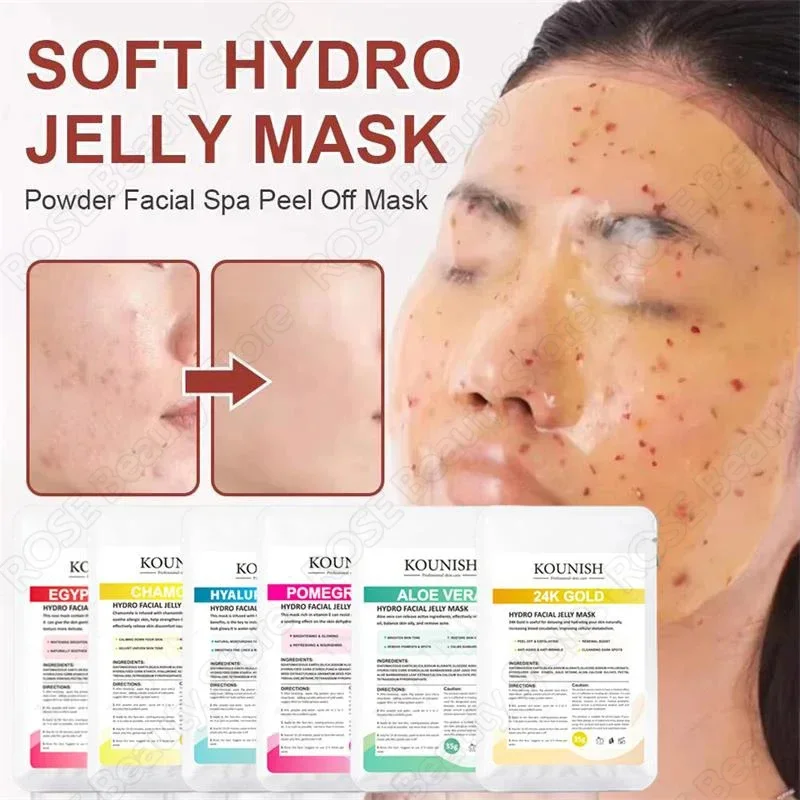 Jelly Mask Powder Collagen Peel Off Masks Moisturizing Salon SPA Jelly Mask Whitening Tightening Beauty Facial Skin Care 35G