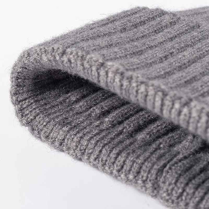 Autumn Casual Cashmere-Like Knitted Hat Women Winter Outdoor Warm Thick Skullcap Fashion Pointed Top Solid Ear Beanie Cap 2022